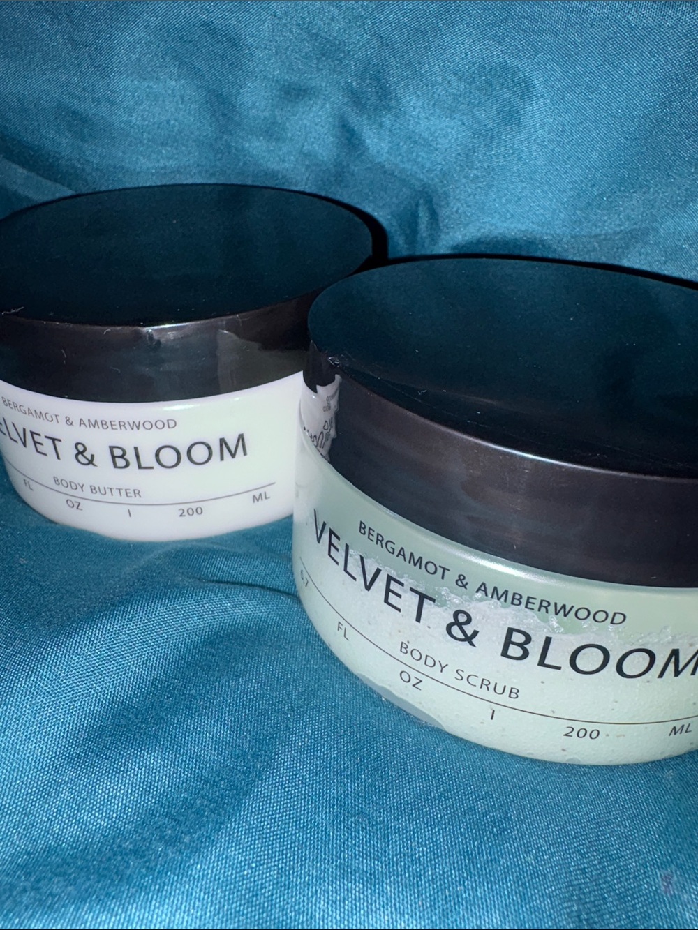 Bergamot & Amberwood Body Butter & Body Scrub - 6.7 fl oz each
